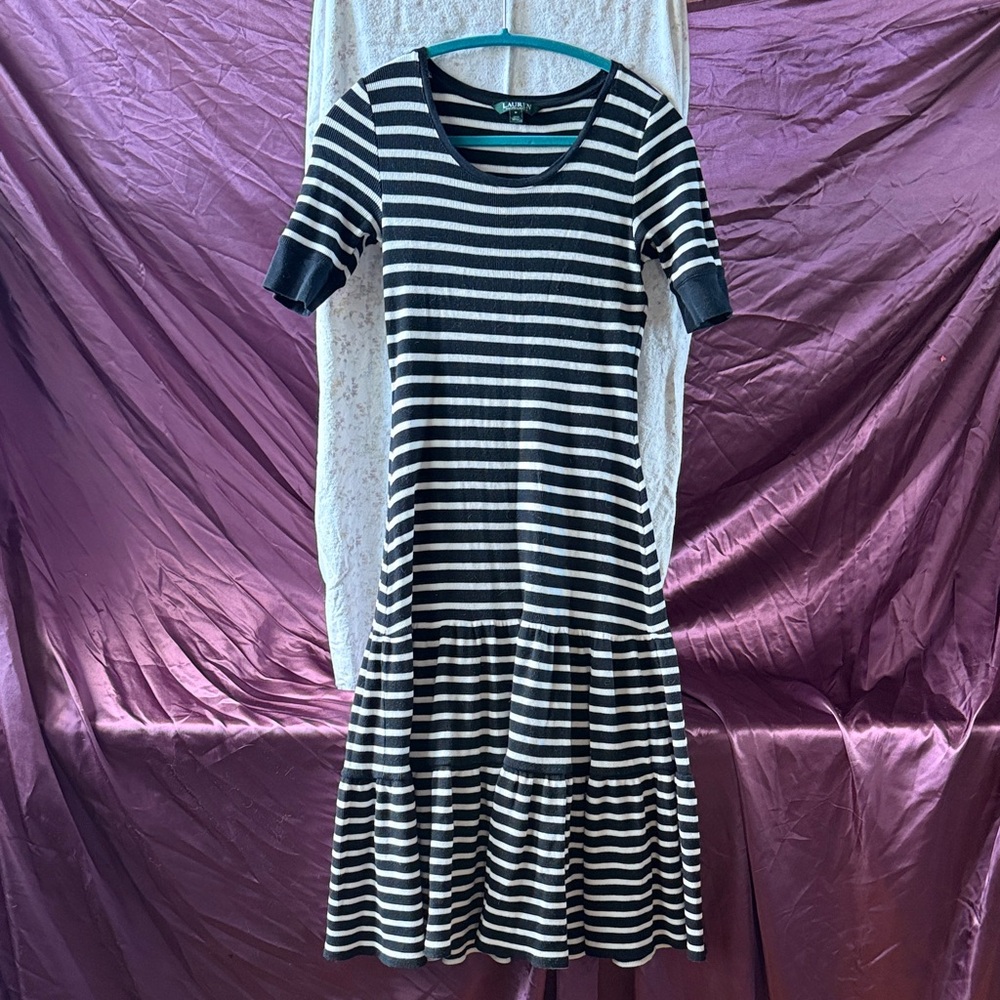 Ralph Lauren Drop Waist Tiered Dress